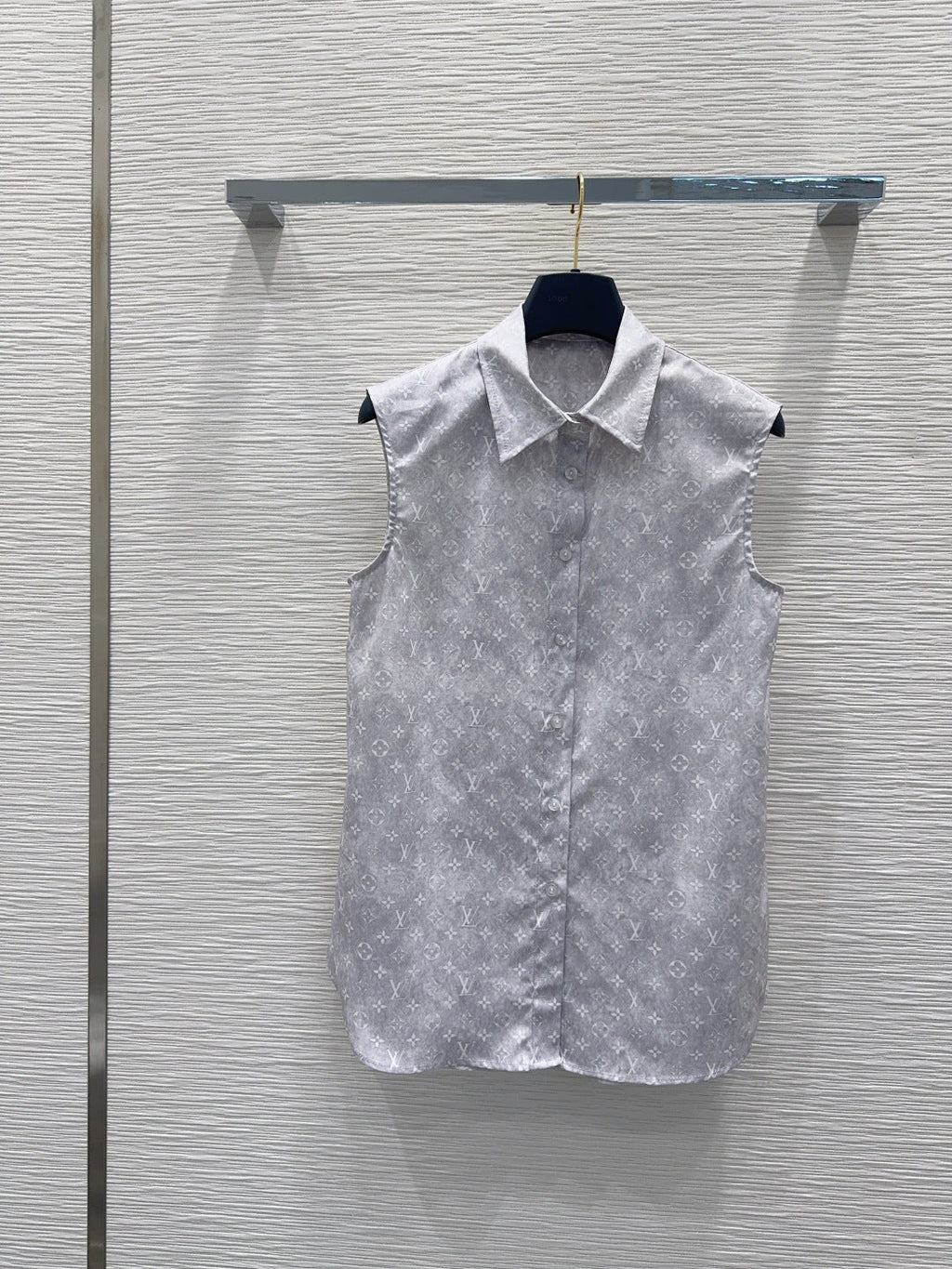 Louis Vuitton Monogram Print Sleeveless Shirt & Wide-Leg Pants Set