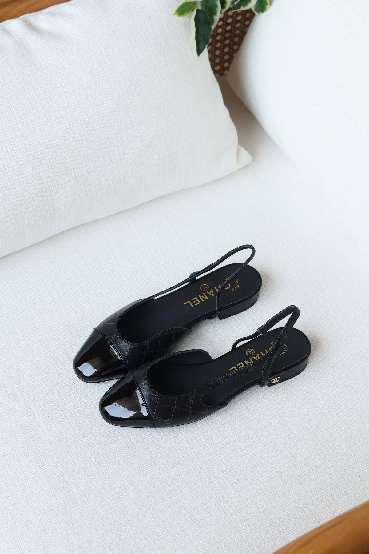 Chanel Slingback Cap-Toe Shoes