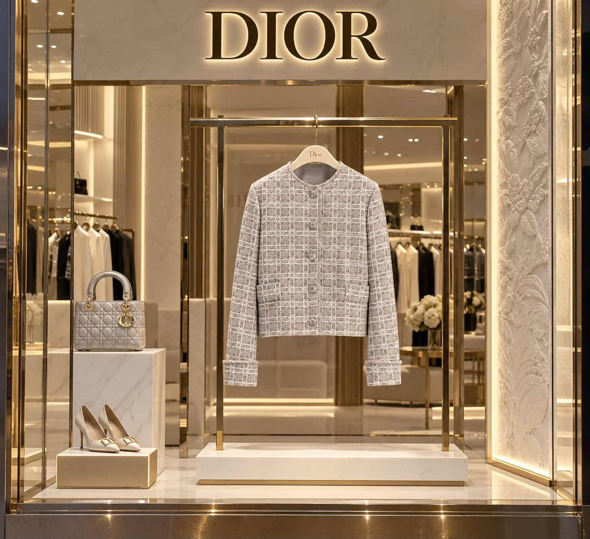 DIOR Patterned Cropped Jacket