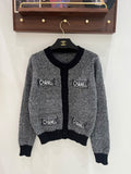 Chanel Tweed-Effect Knit Cardigan