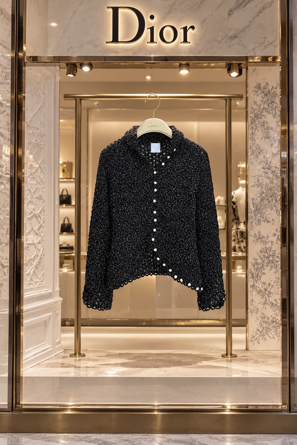 Dior Pearl Button Tweed Jacket