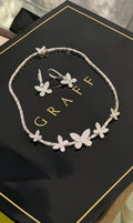 Graff Butterfly Diamond Necklace & Earrings Set