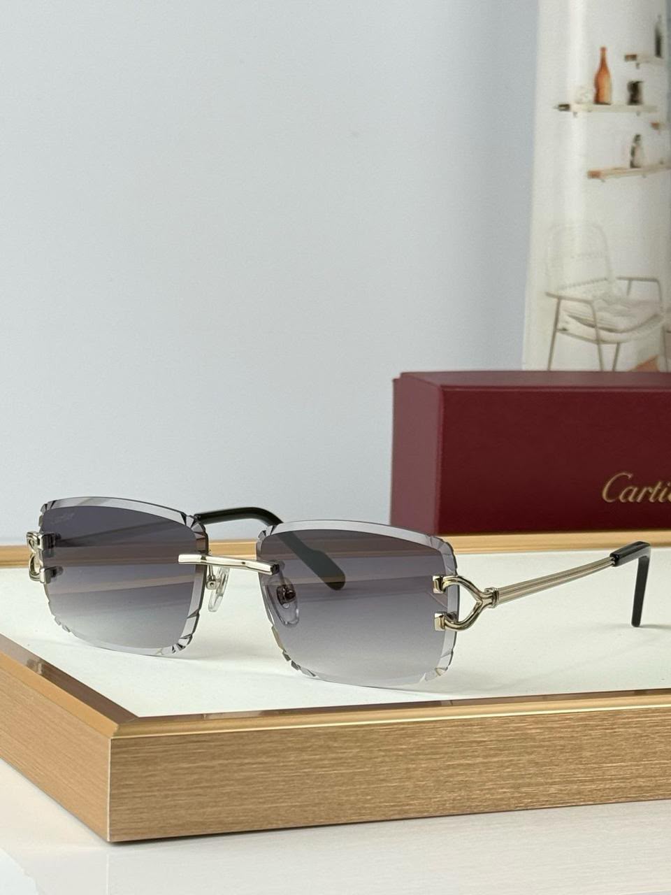 Cartier C Décor Rimless Sunglasses