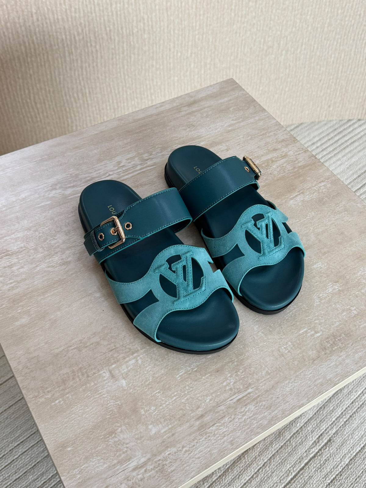 LOUIS VUITTON Buckle Slide Flats