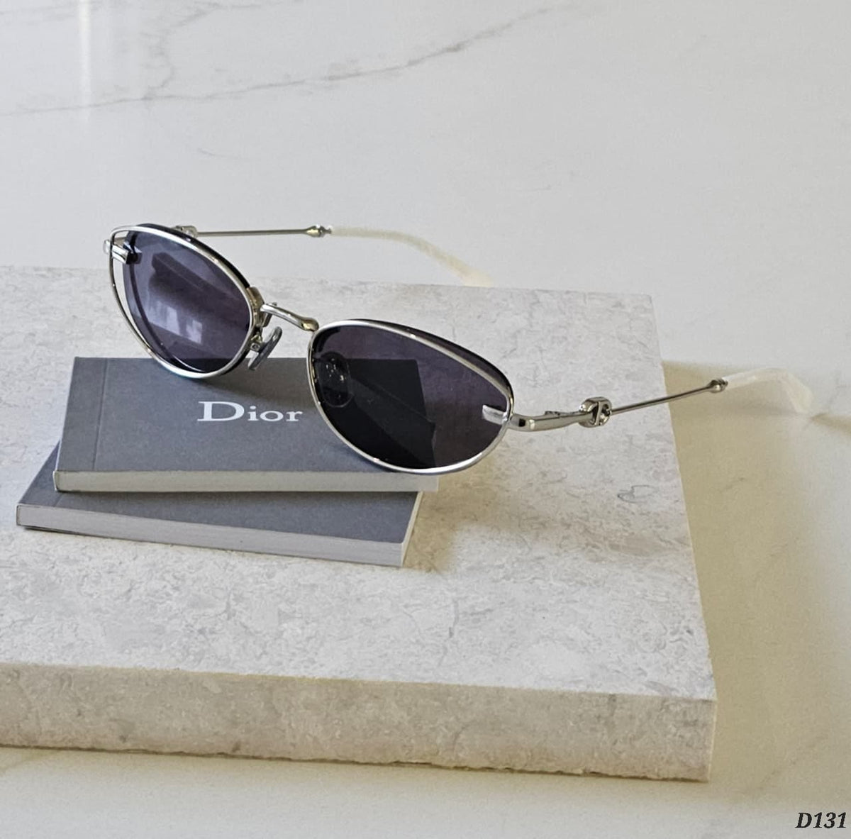 Dior Oval Metal Link Sunglasses