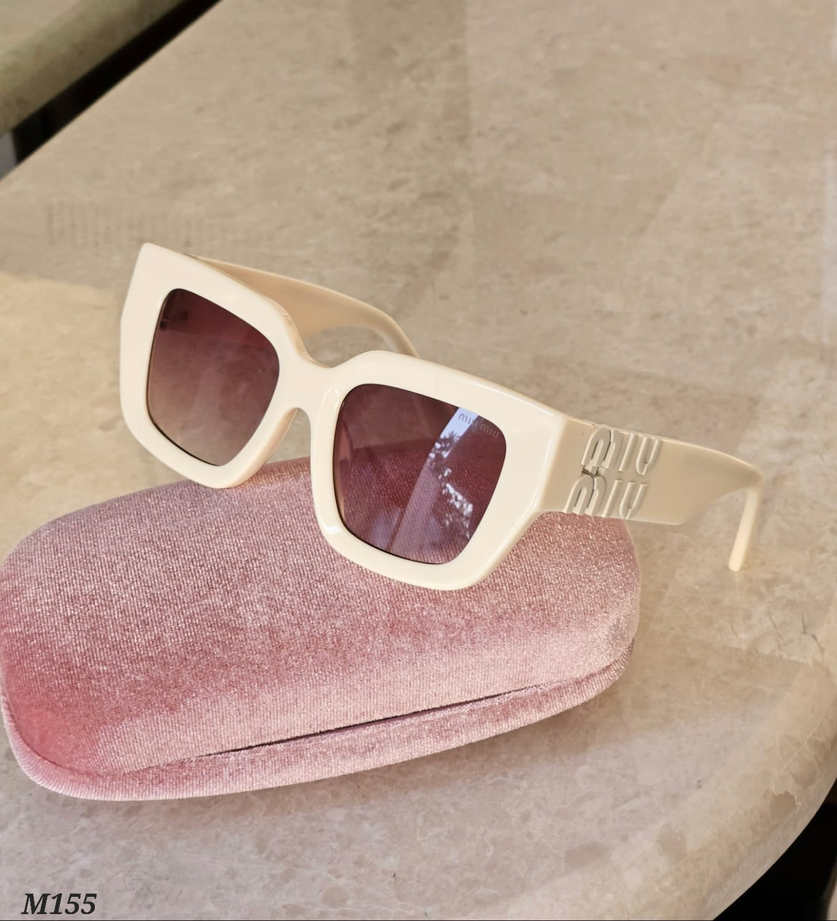 Miu Miu Bold Logo Cat Eye Sunglasses