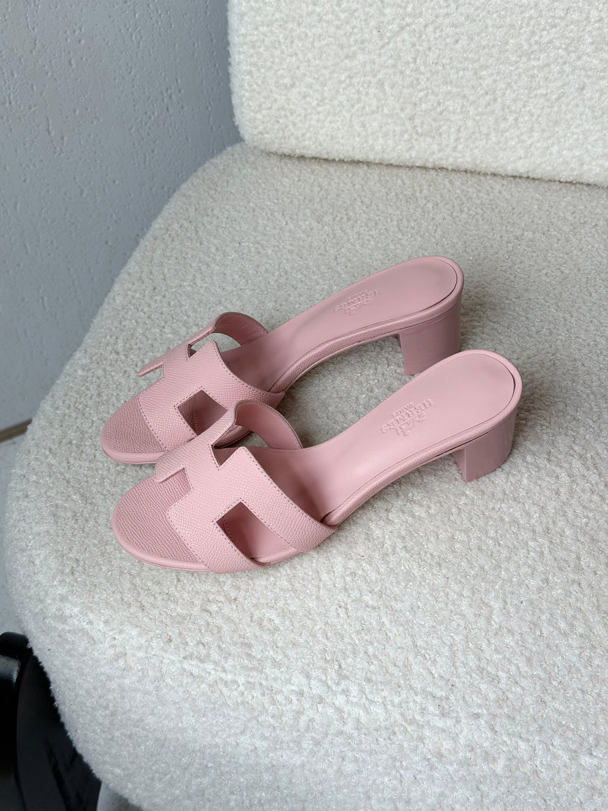 Hermès H-Strap Block Heel Sandals