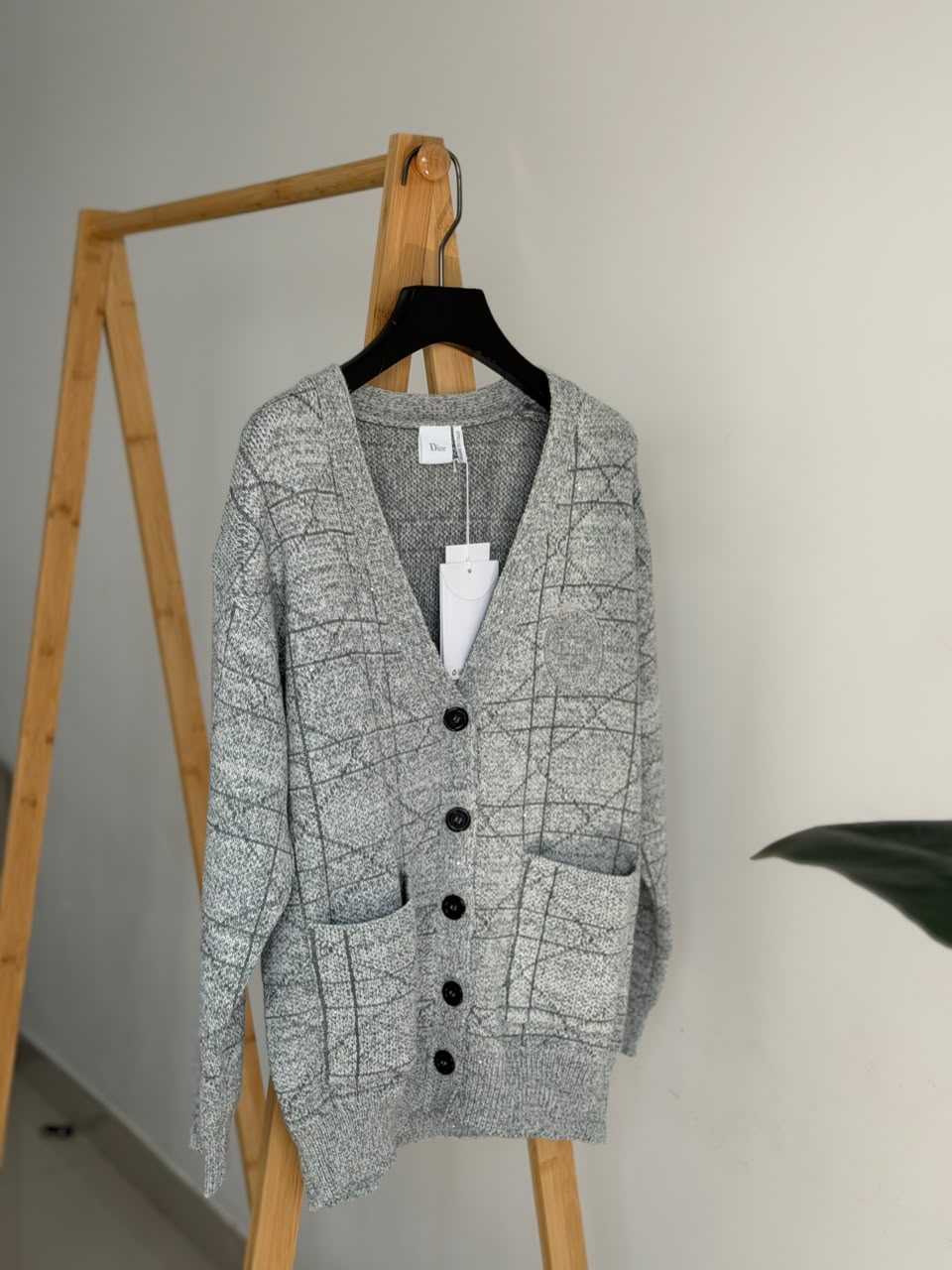 Dior Grey Patterned Cardigan