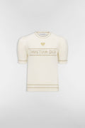 Dior Ivory Short-Sleeve Knit Top