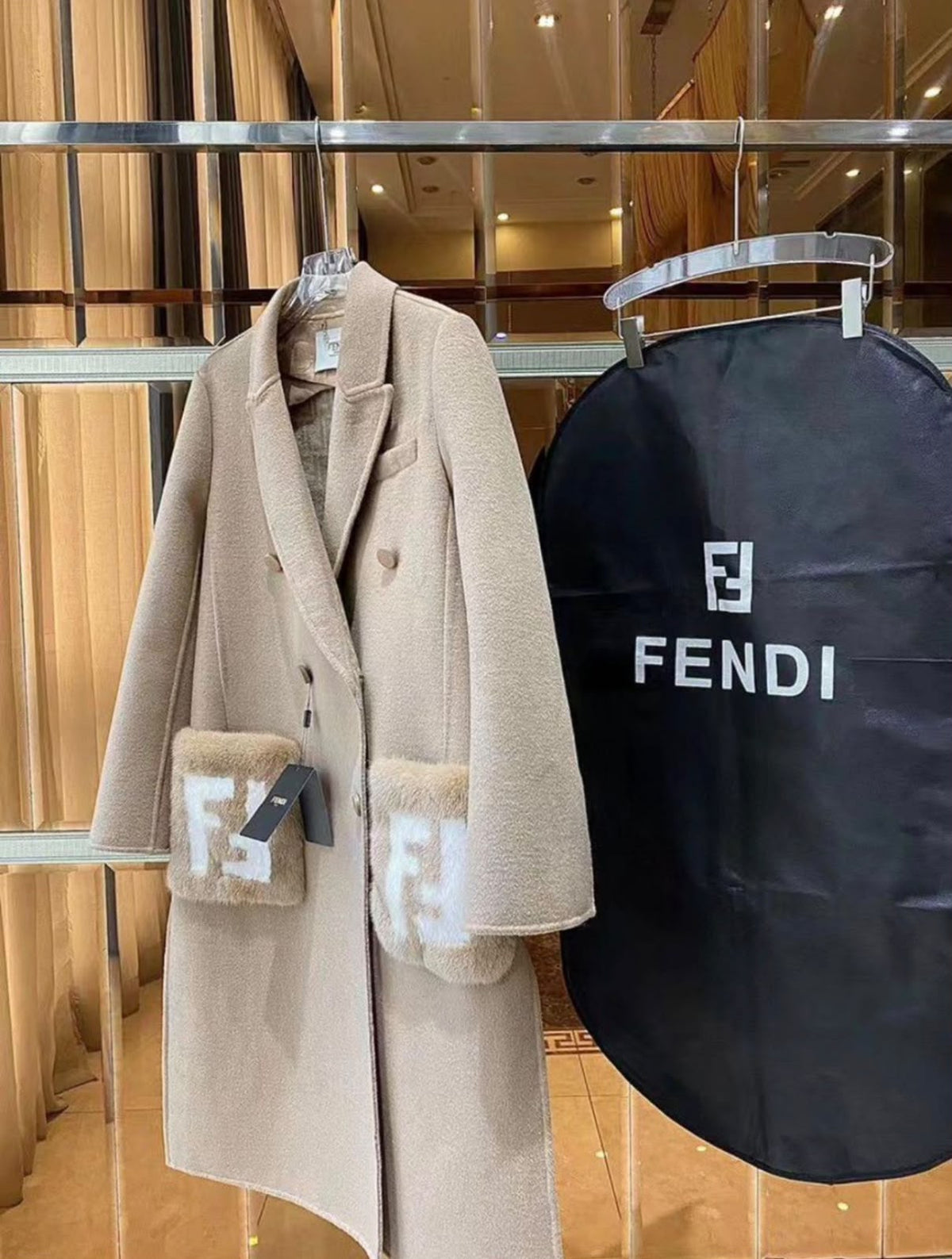 Fendi Double-Breasted Coat