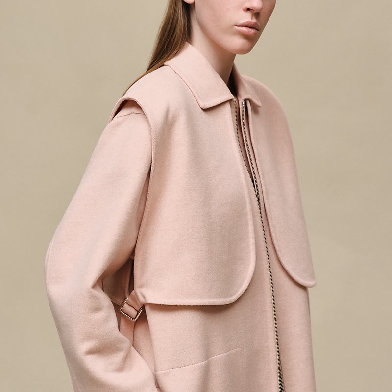 Hermès Zip-Front Long Coat