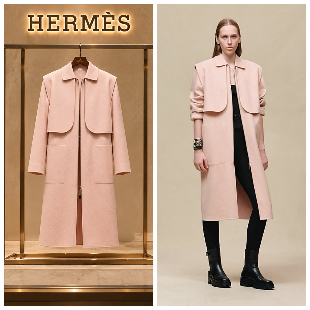 Hermès Zip-Front Long Coat
