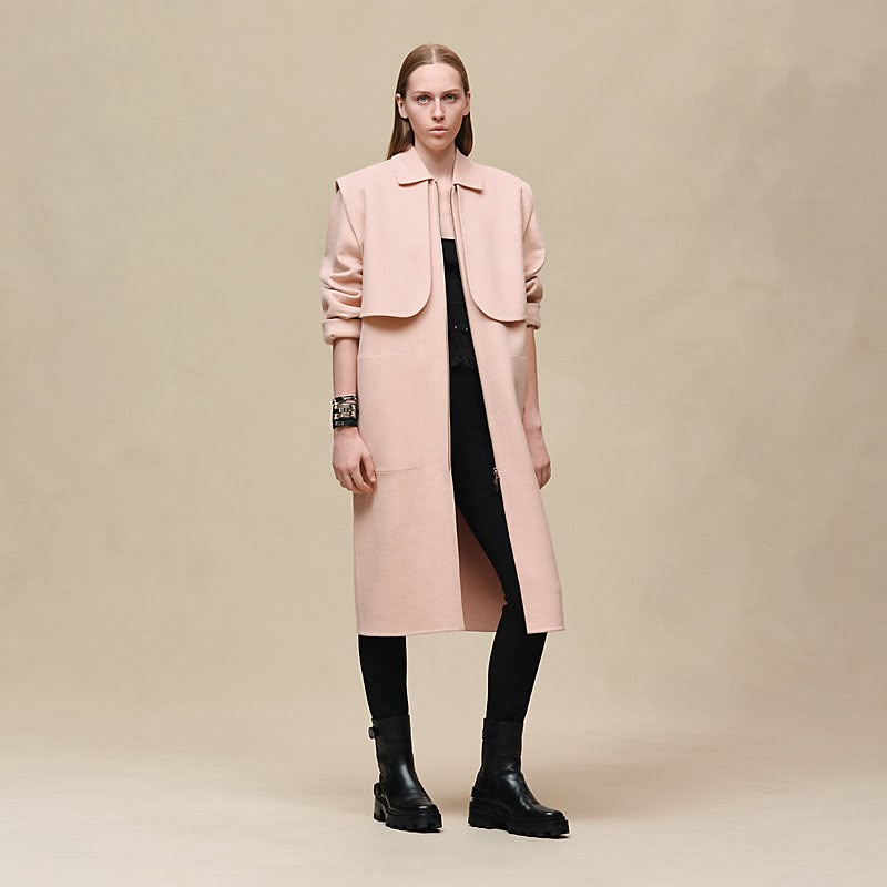 Hermès Zip-Front Long Coat