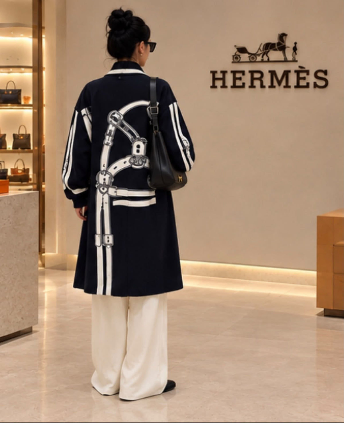 Hermès Equestrian Print Coat