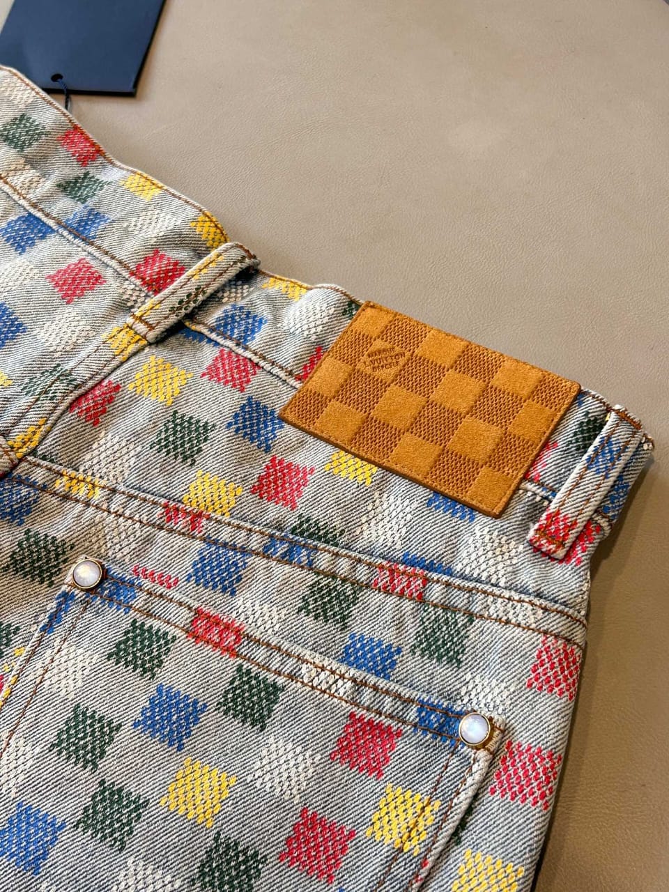 Louis Vuitton Multicolour Check Shorts