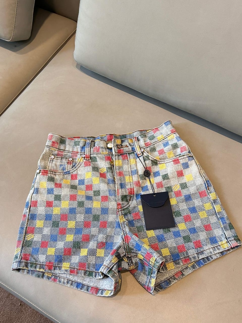 Louis Vuitton Multicolour Check Shorts
