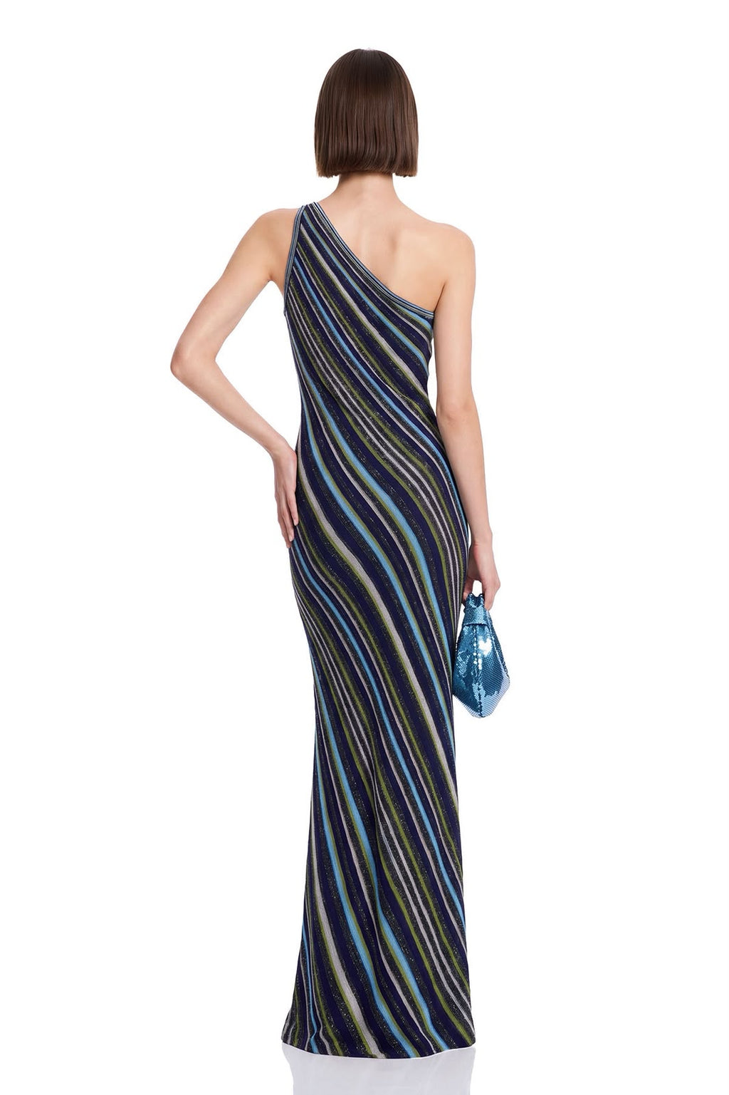 Missoni One-Shoulder Striped Maxi Dress