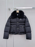 Miu Miu Textured Collar Puffer Jacket