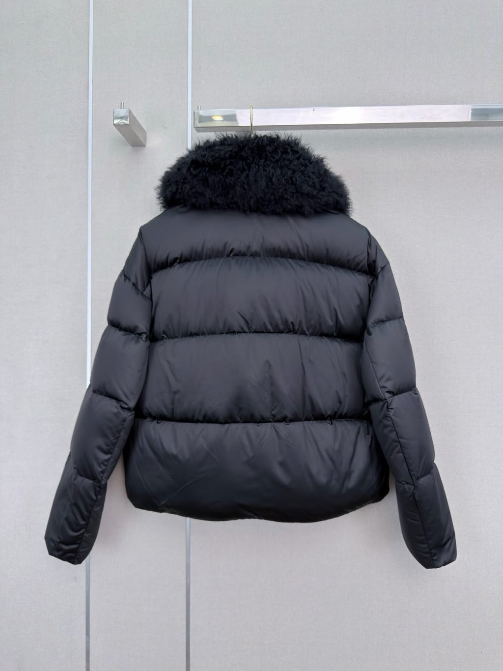 Miu Miu Textured Collar Puffer Jacket