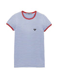 Prada Red Trim Striped T-Shirt