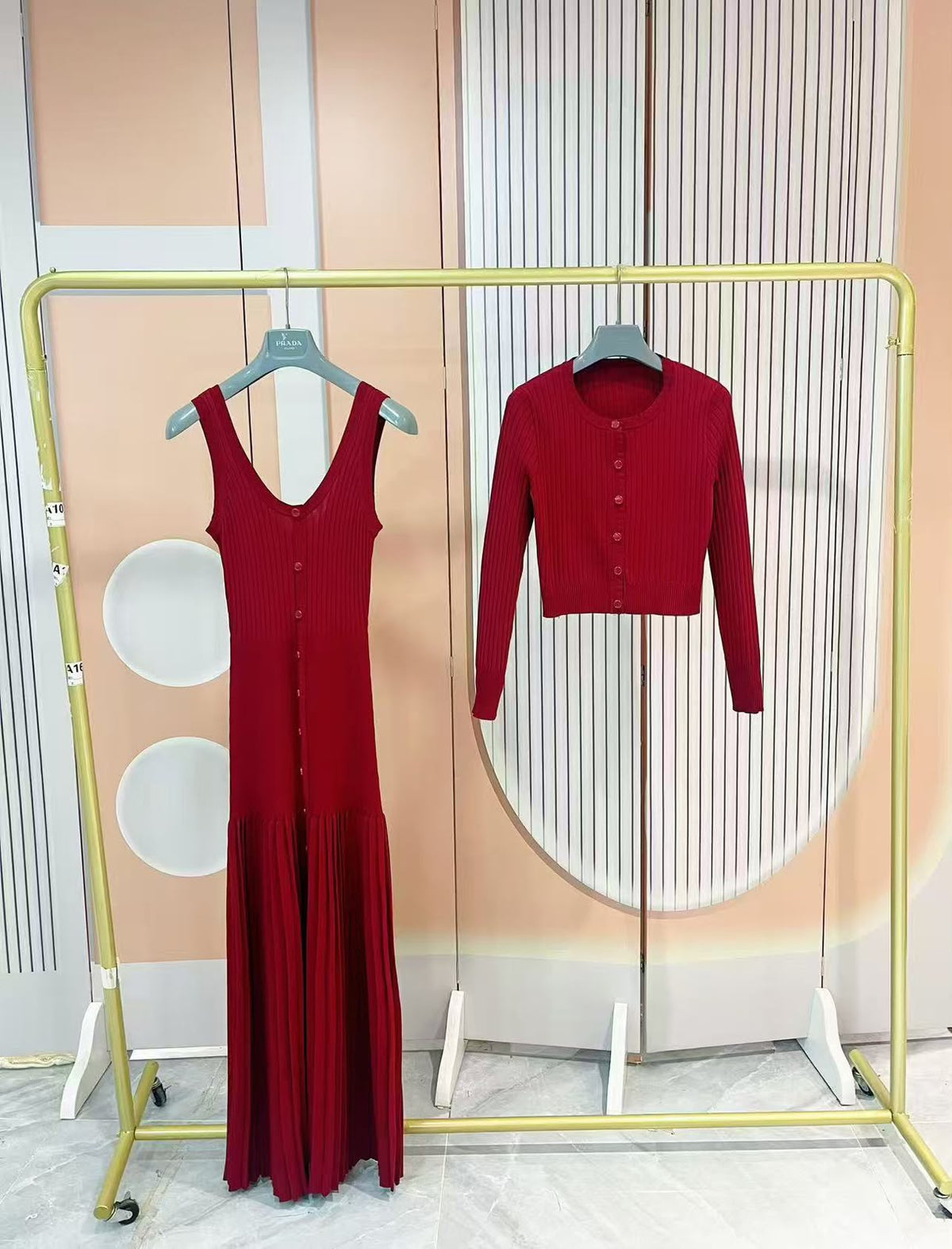 Sandro Dress and Cardigan Set