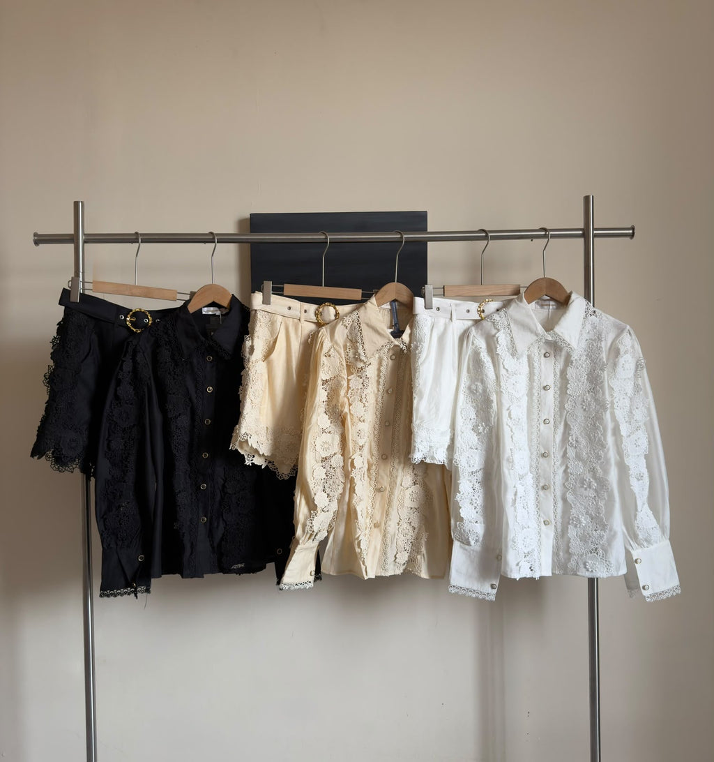 Zimmermann Lace Shirt and Shorts Set