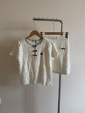 Miu Miu Bow-Detail Top and Mini Skirt Set
