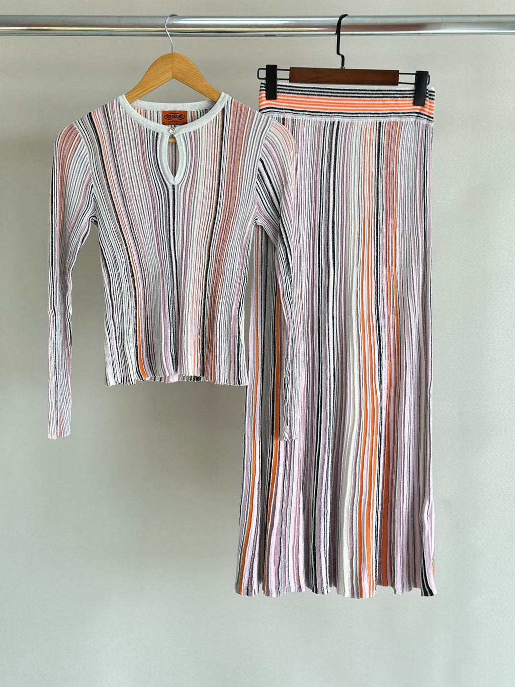 Missoni Striped Long-Sleeve Top and Maxi Skirt Set