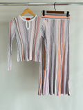 Missoni Striped Long-Sleeve Top and Maxi Skirt Set