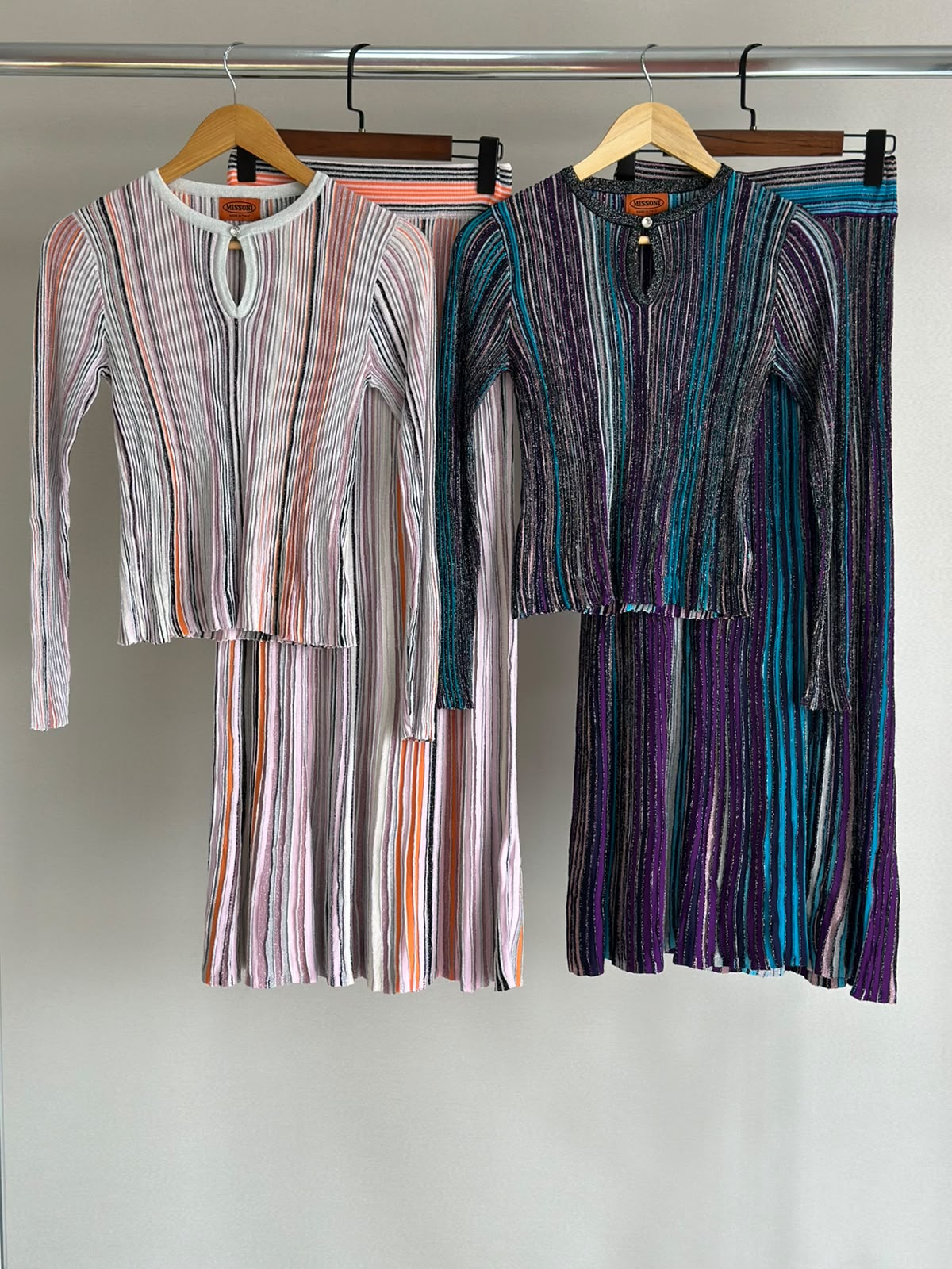 Missoni Striped Long-Sleeve Top and Maxi Skirt Set