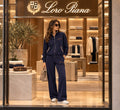 Loro Piana Contrast-Trim Zip Jacket and Wide-Leg Trousers Set