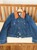 Bottega Woven-Collar Denim Jacket