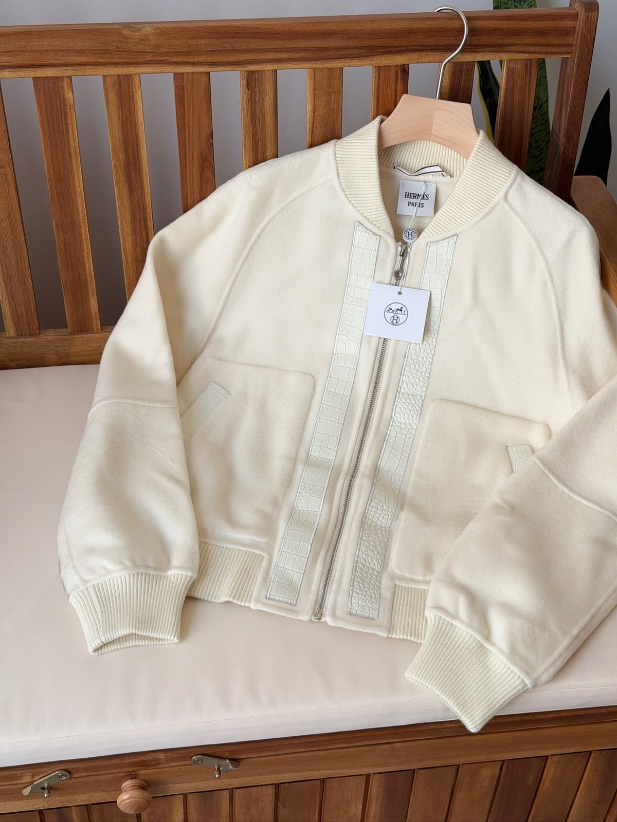 HERMES Textured Zip Jacket