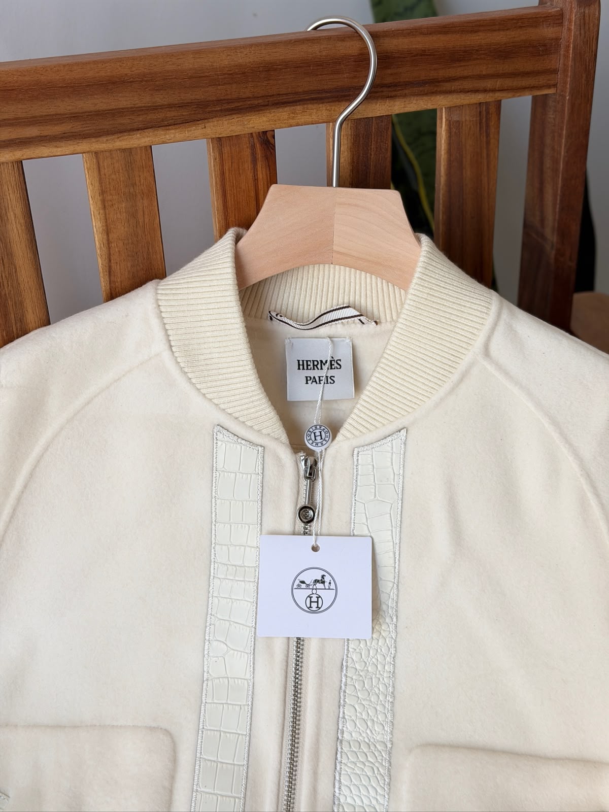 HERMES Textured Zip Jacket