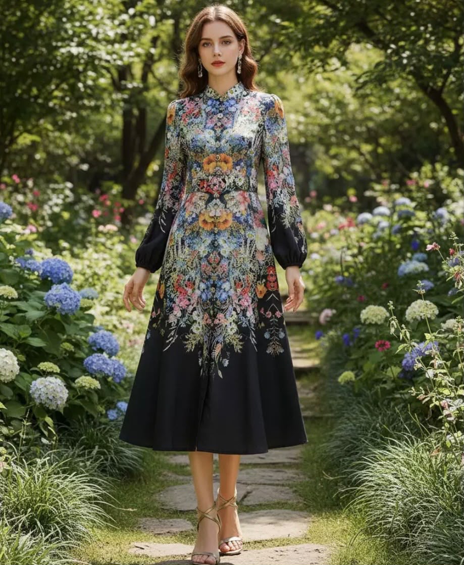 Zimmermann Floral Belted Midi Dress