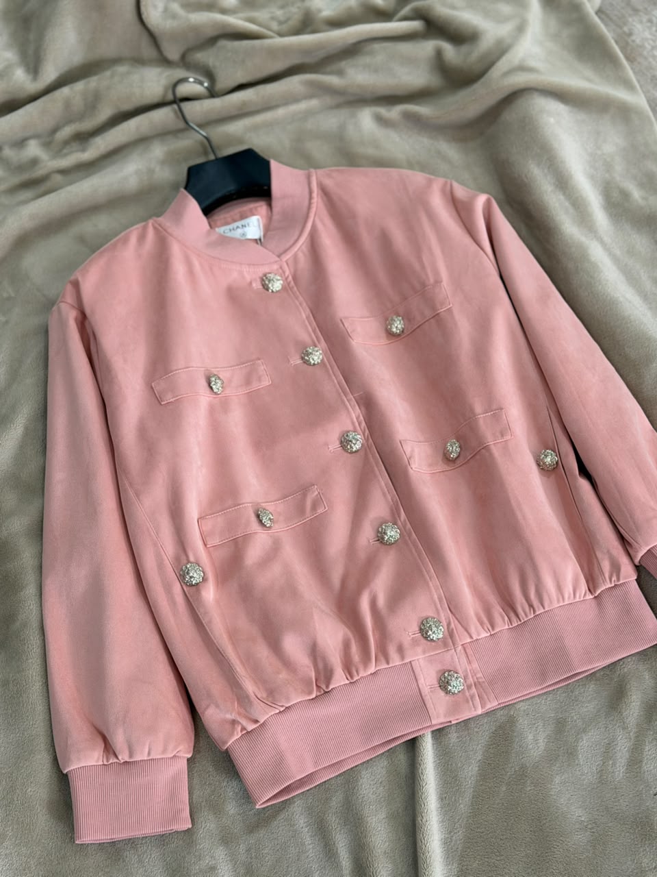 CHANEL Decorative-Button Pocket Jacket