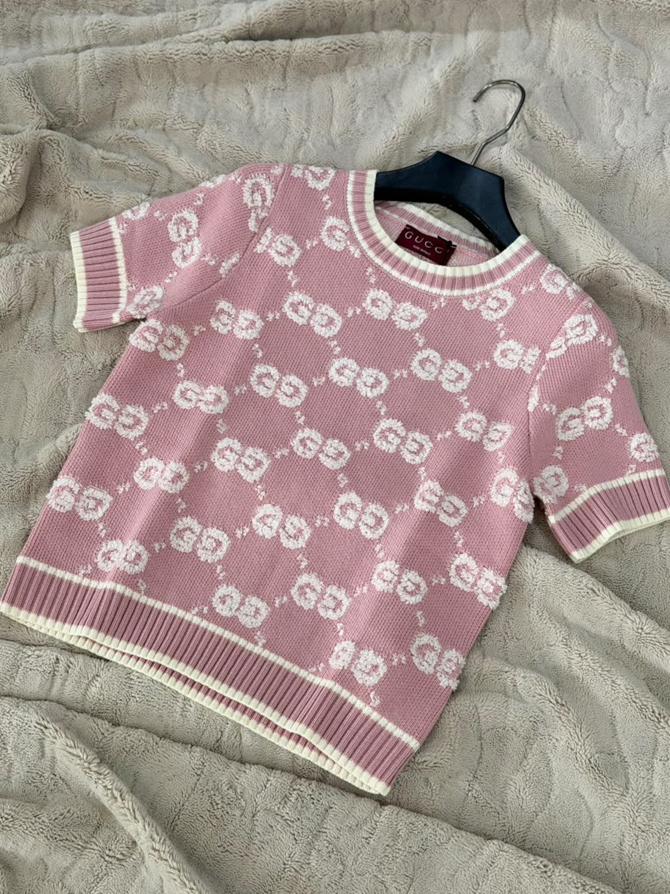 Gucci GG Knit Short-Sleeve Top