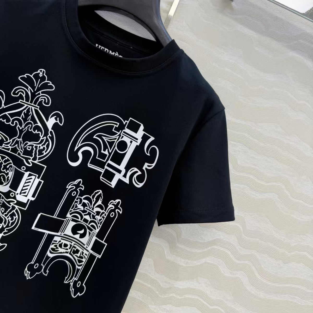 HERMES Model 27 Ornamental Graphic T-Shirt