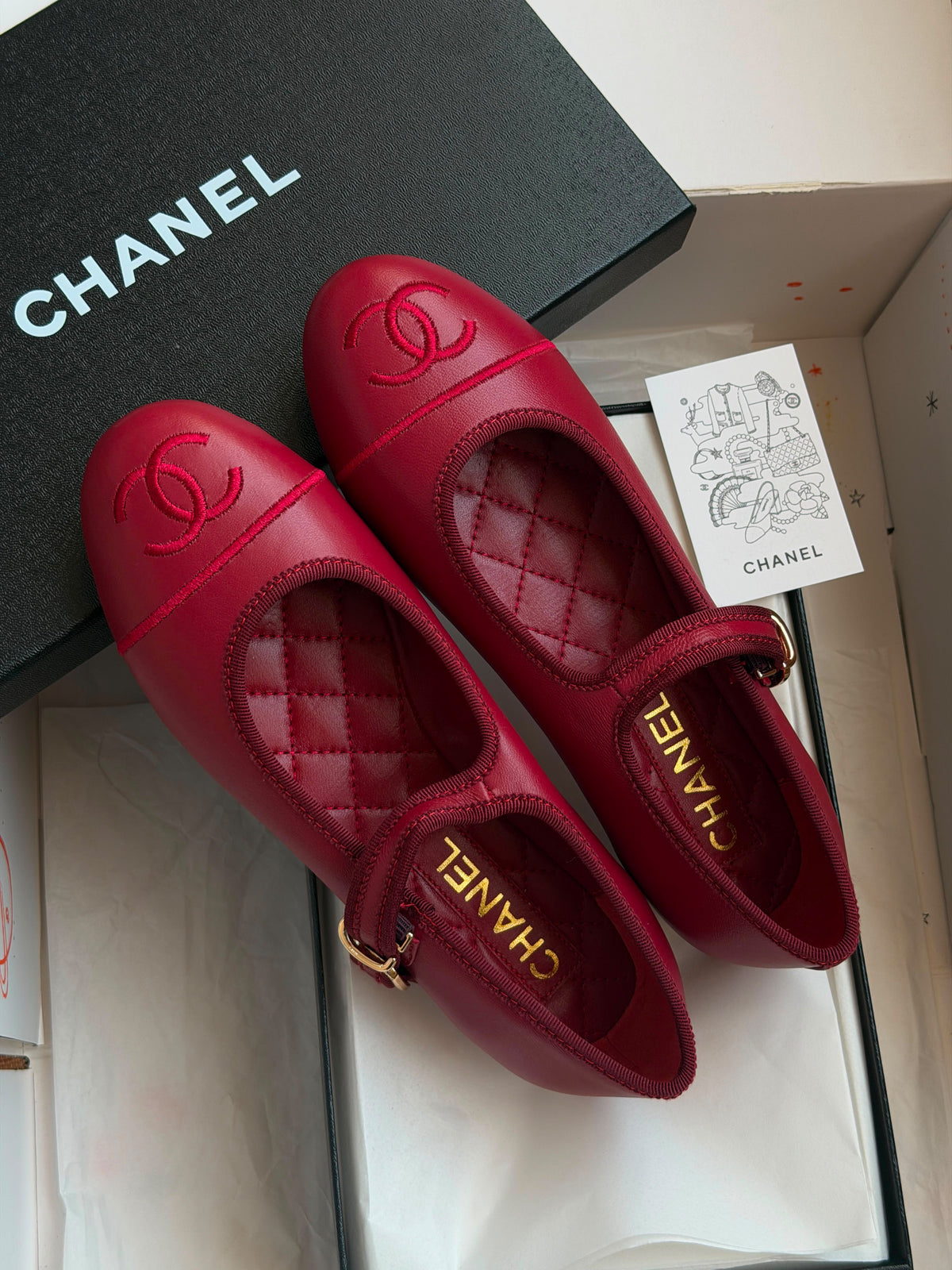 CHANEL Cap-Toe Mary Jane Flats