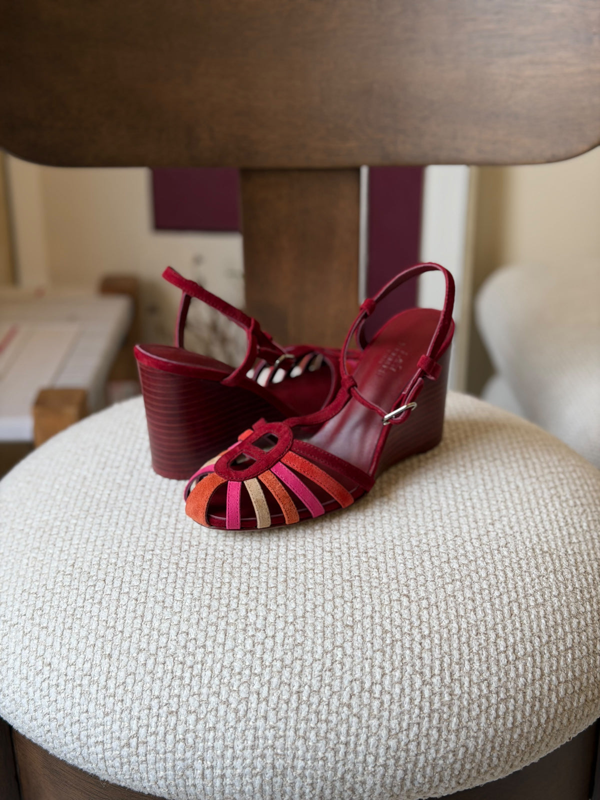 HERMES Caged Wedge Sandals