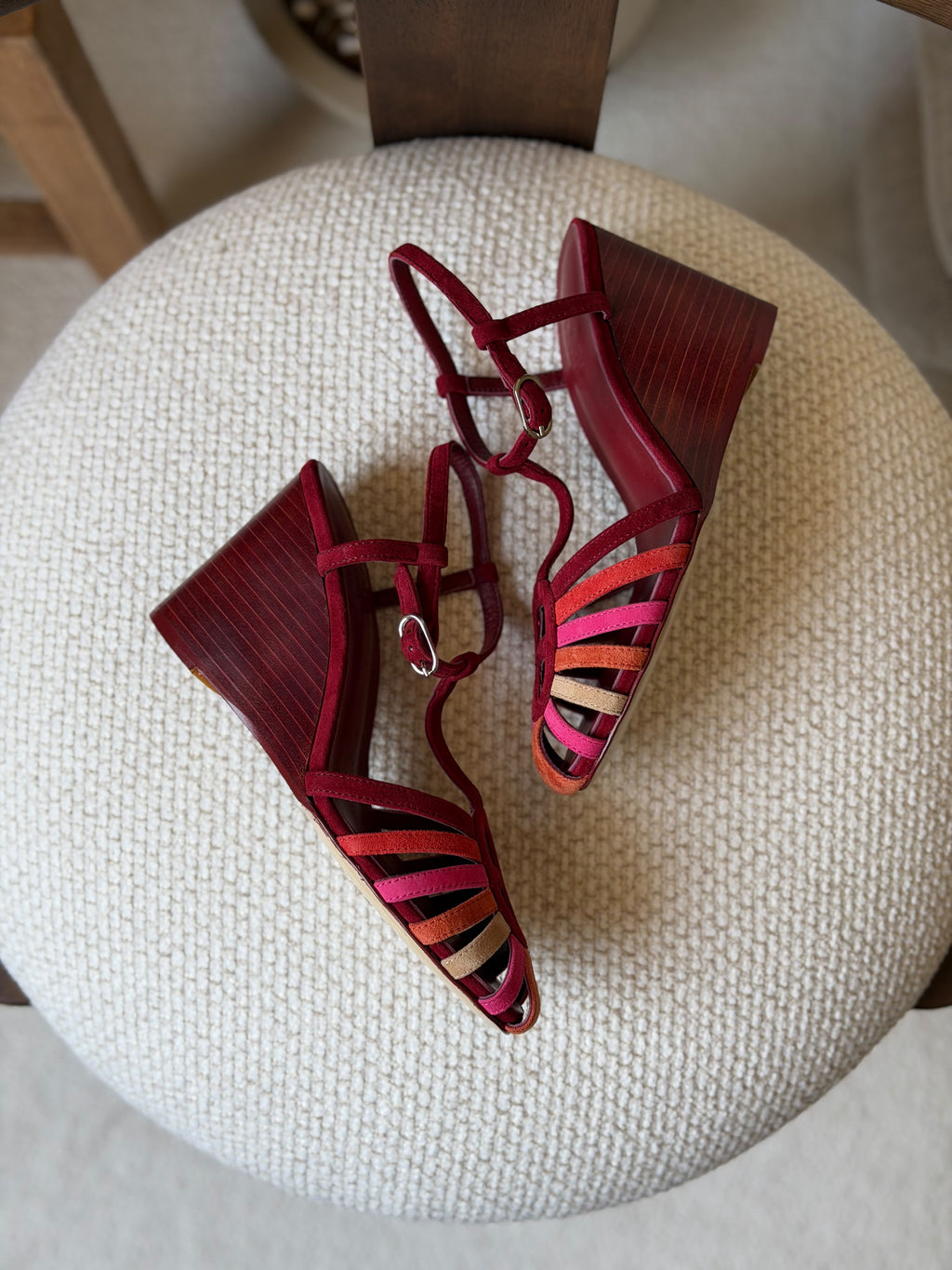 HERMES Caged Wedge Sandals