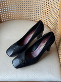 CHANEL Asymmetric Square-Toe Block-Heel Pumps