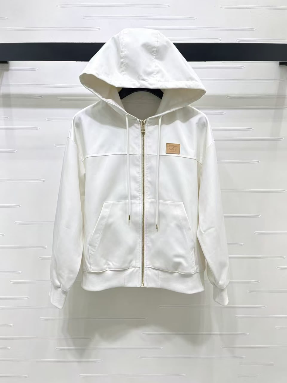 LV Monogram-Panel Zip Hoodie and Wide-Leg Trousers Set