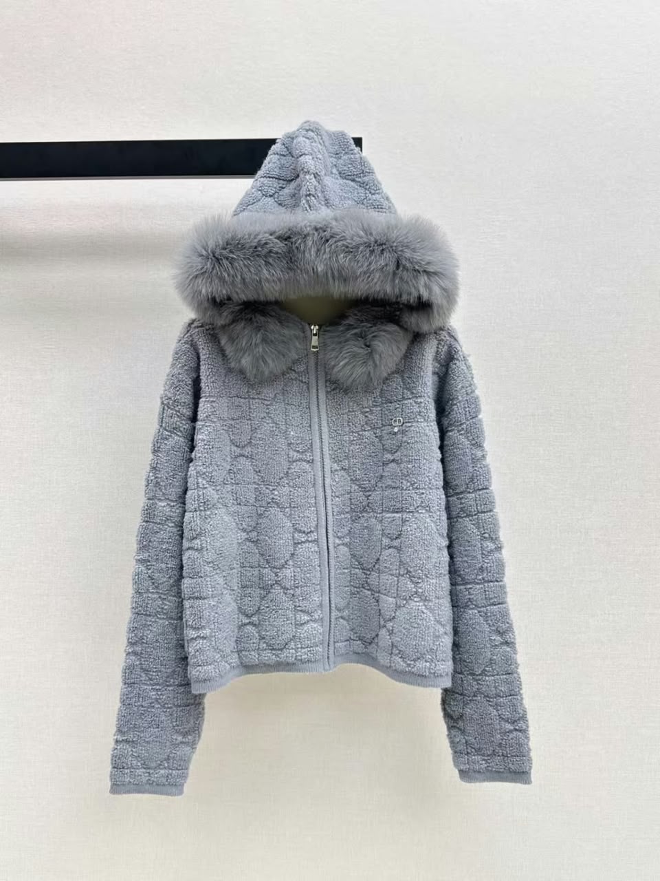 Dior Textured Hooded Zip Jacket