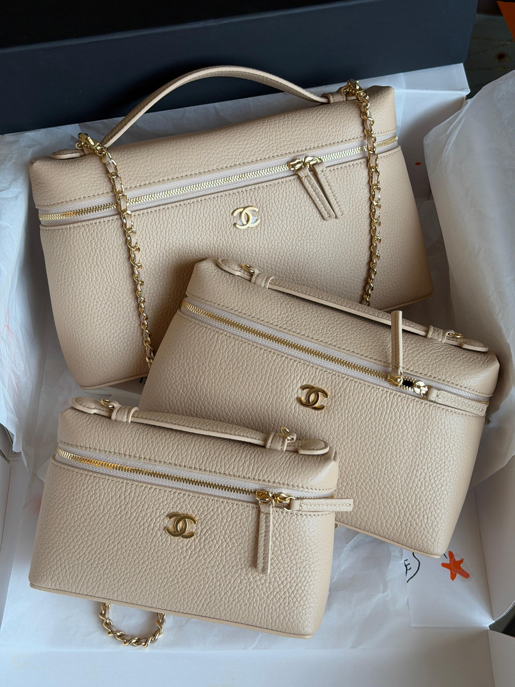 Chanel Vanity Case With Chain Size Large
