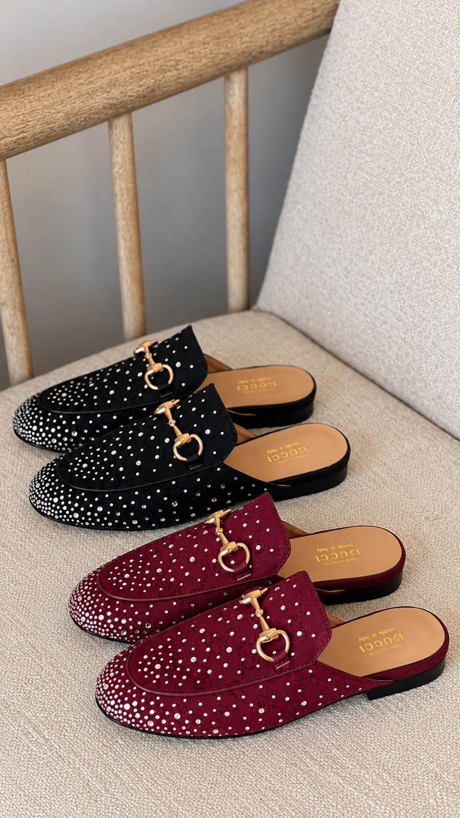 Gucci Embellished Horsebit Mules