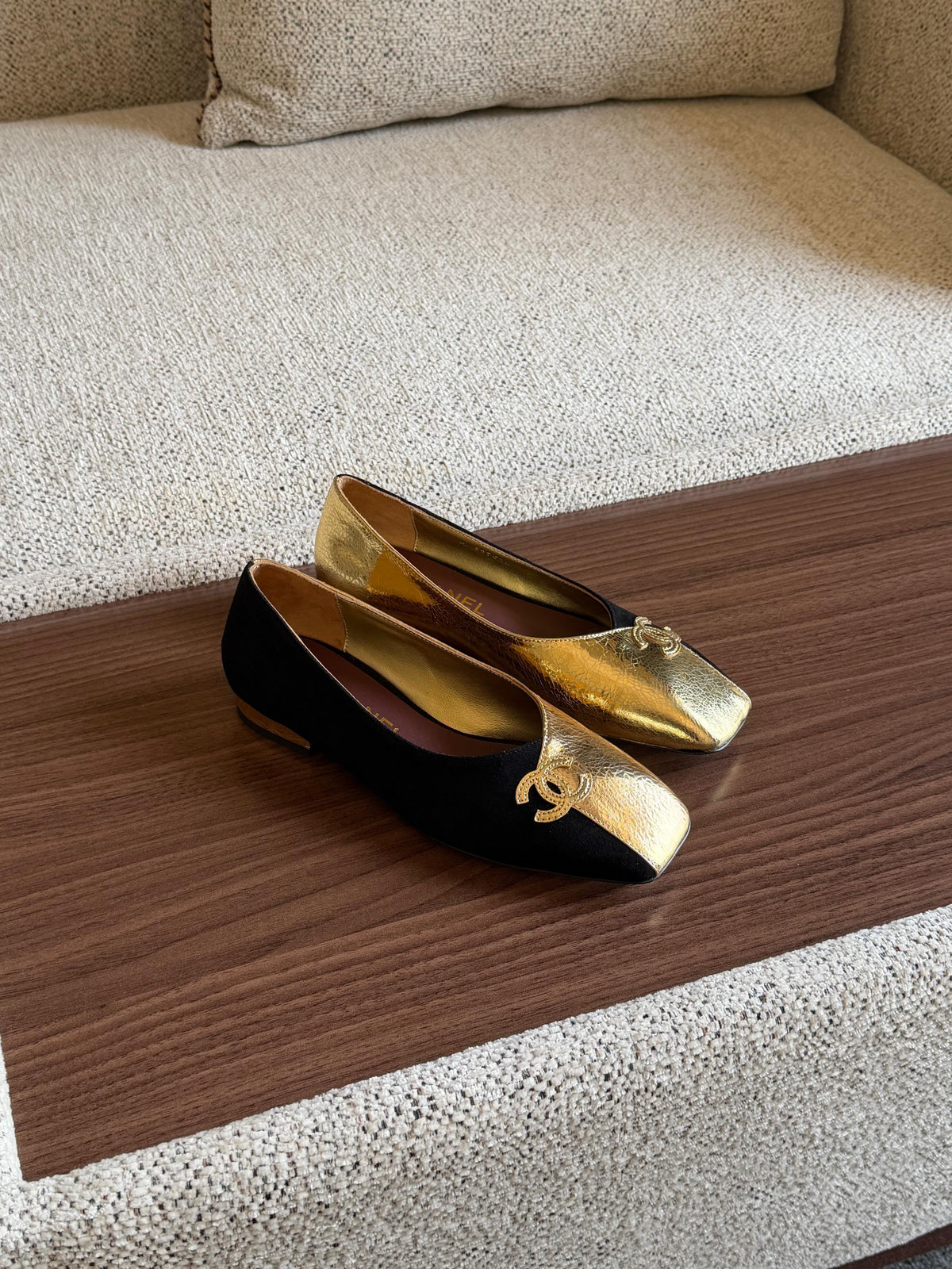 Chanel Square Toe Ballet Flats